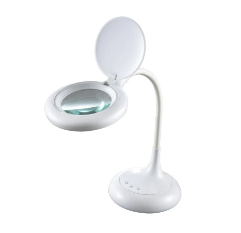 TRONIC DESK LAMP WITH MAGNIFYING GLASS 8W LD R958-WH