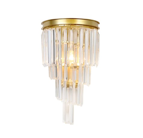 TRONIC FITTING WALL LAMP 2*E14 GOLD+CLEAR LP 8190-GO