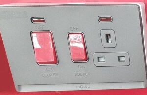 TRONIC COOKER CONTROL UNIT WITH NEON GREY 45AMPS -250V TRTD5345-GY