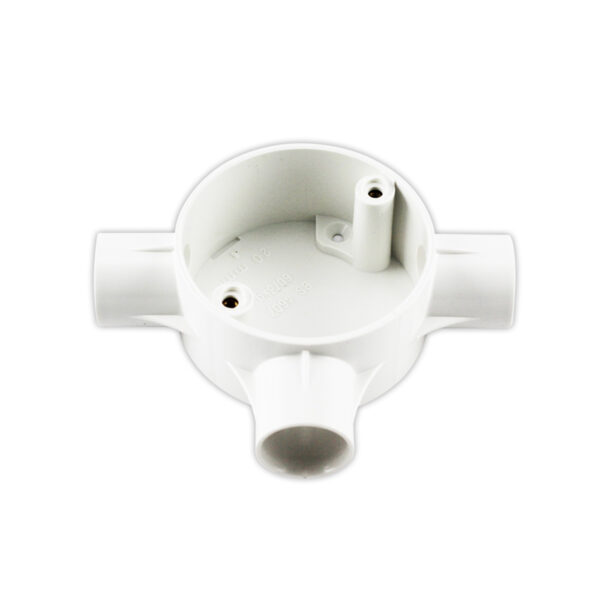 PVC JUNCTION BOX 3 WAY WHITE – 20MM TRONIC CP JUN3-20-WH