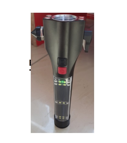 Solar Flash Light with Alarm and Power Bank – U3-099BIB08