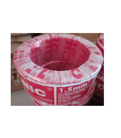 1.5mm Single Core Solid – TKSCRE-SD-0015-BK – RED (Price per Roll/90 meters)