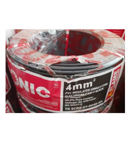 4mm Single Core Stranded – TRTKSCRE-ST-0040-BK-BLACK (Price per Roll/90 meters)