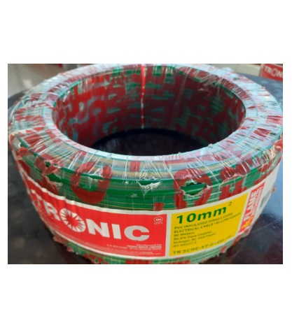 10mm Single Core Stranded – TRTKSCRE-ST-0100-BK – YELLOW/GREEN (Price per Roll/90 meters)