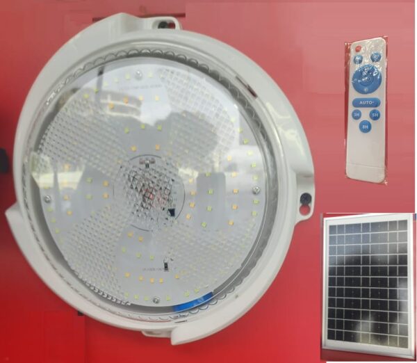 Solar Round Ceiling/Wall Light 50W with Solar Panel - U7-0378B50-01