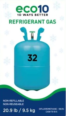 REFRIGERANT GAS 32 9.5 KGS/20.9 lb